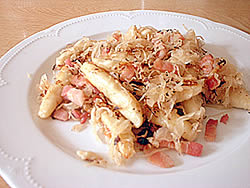 Schupfnudeln mit Kraut und Speck